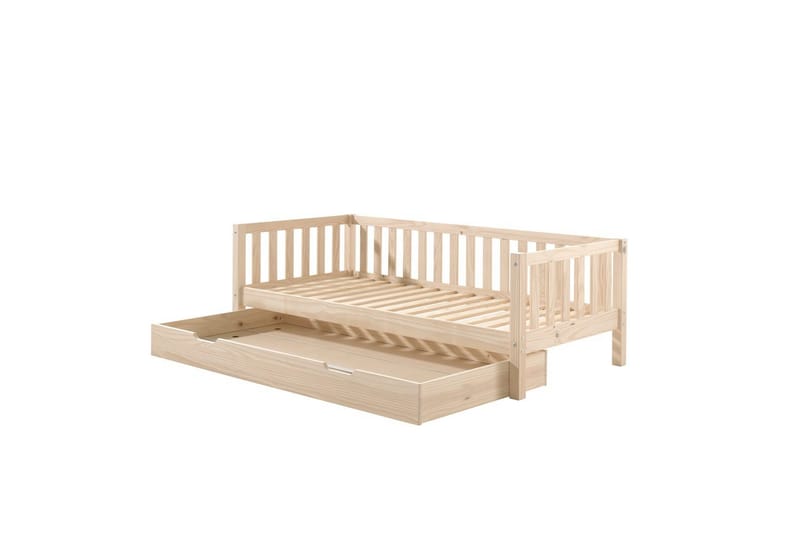 Säng Fritz med 1 Låda Naturlig - Naturlig - Barn & bebis - Barnmöbler - Barnsäng & juniorsäng