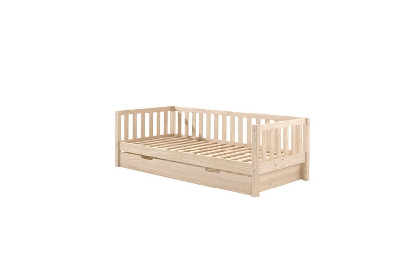 Säng Fritz med 1 Låda Naturlig - Naturlig - Barn & bebis - Barnmöbler - Barnsäng & juniorsäng