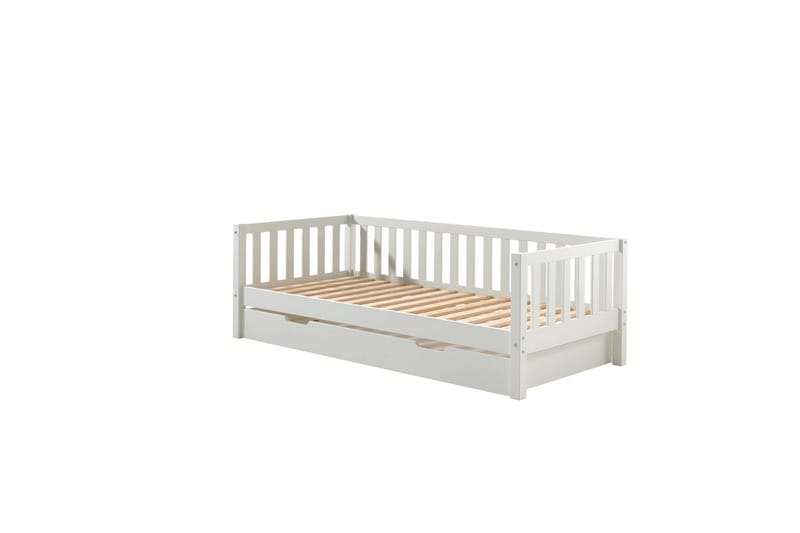 Säng Fritz med 1 Låda Vit - Vit - Barn & bebis - Barnmöbler - Barnsäng & juniorsäng