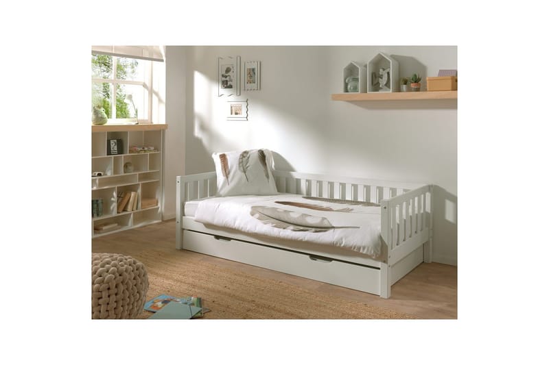 Säng Fritz med 1 Låda Vit - Vit - Barn & bebis - Barnmöbler - Barnsäng & juniorsäng