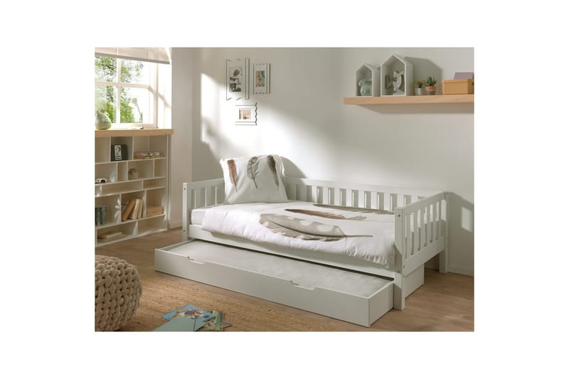 Säng Fritz med 1 Låda Vit - Vit - Barn & bebis - Barnmöbler - Barnsäng & juniorsäng