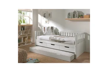 Säng Fritz med 3 Lådor och Undersäng Vit - Vit - Barn & bebis - Barnmöbler - Barnsäng & juniorsäng