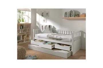 Säng Fritz med 3 Lådor och Undersäng Vit - Vit - Barn & bebis - Barnmöbler - Barnsäng & juniorsäng