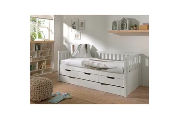 Säng Fritz med 3 Lådor och Undersäng Vit - Vit - Barn & bebis - Barnmöbler - Barnsäng & juniorsäng