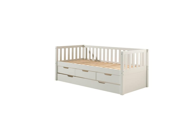 Säng Fritz med 3 Lådor och Undersäng Vit - Vit - Barn & bebis - Barnmöbler - Barnsäng & juniorsäng
