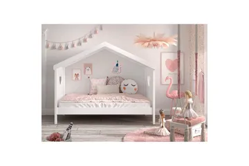 Säng med fallskydd Amori Vit - Barn & bebis - Barnmöbler - Barnsäng & juniorsäng - Hussäng