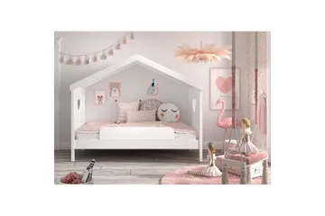 Säng med fallskydd Amori Vit - Barn & bebis - Barnmöbler - Barnsäng & juniorsäng - Hussäng