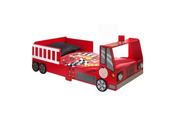 Säng med garderob Vipack Brandbil Röd 70x140 cm Vipack Red - Barn & bebis - Barnmöbler - Barnsäng & juniorsäng