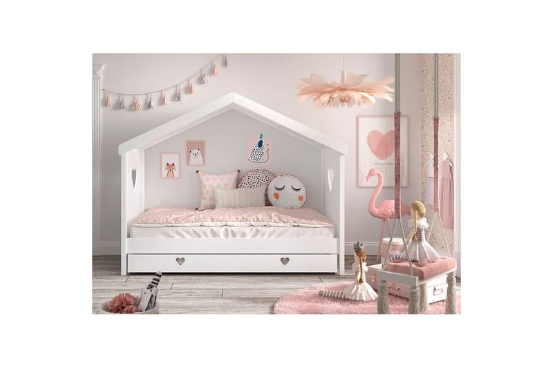 Säng med låda Amori Vit - Barn & bebis - Barnmöbler - Barnsäng & juniorsäng - Hussäng
