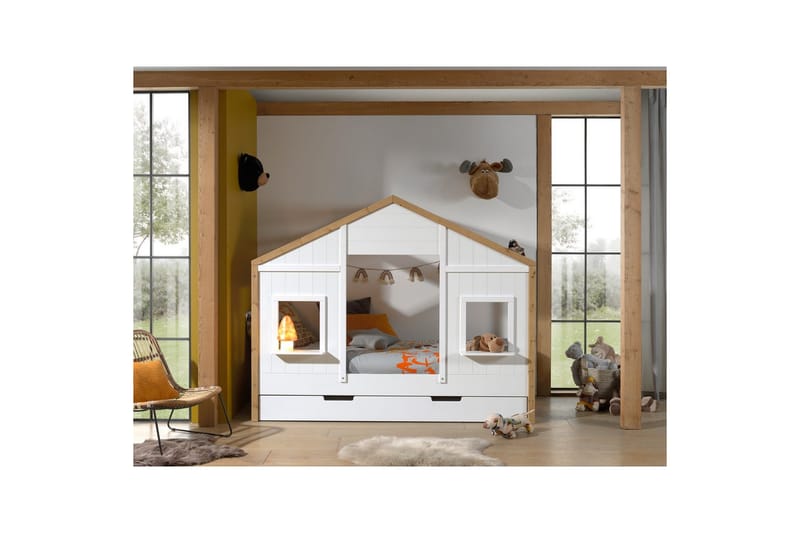 Säng med låda Babs 2 Windows - 2 Windows - Barn & bebis - Barnmöbler - Barnsäng & juniorsäng - Hussäng