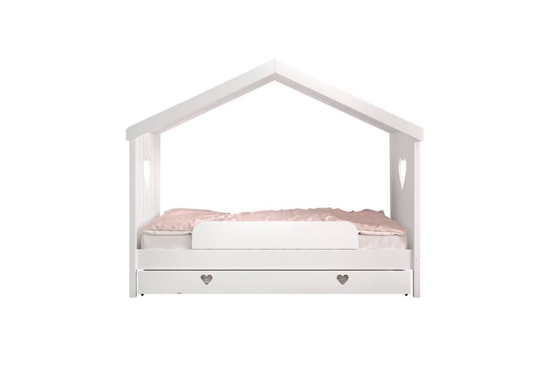 Säng med låda fallskydd Amori Vit - Barn & bebis - Barnmöbler - Barnsäng & juniorsäng - Hussäng
