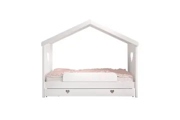 Säng med låda fallskydd Amori Vit - Barn & bebis - Barnmöbler - Barnsäng & juniorsäng - Hussäng
