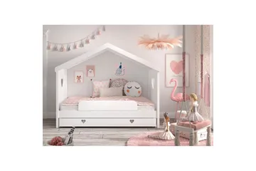 Säng med låda fallskydd Amori Vit - Barn & bebis - Barnmöbler - Barnsäng & juniorsäng - Hussäng