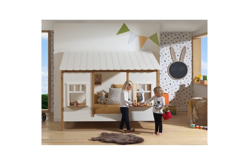 Säng med låda Hussäng Brun - Brun - Barn & bebis - Barnmöbler - Barnsäng & juniorsäng - Hussäng