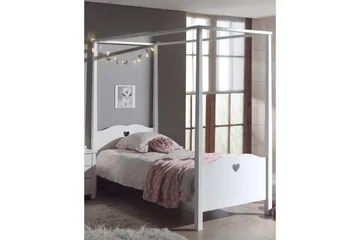 Säng med ribbotten textilset låda Amori Vit - Barn & bebis - Barnmöbler - Barnsäng & juniorsäng