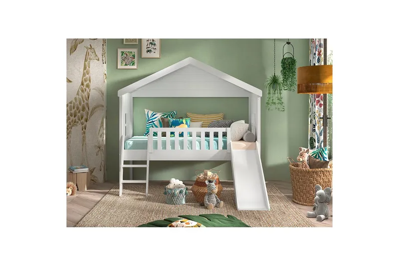 Säng med rutschkana Bousebed - Barn & bebis - Barnmöbler - Barnsäng & juniorsäng - Hussäng