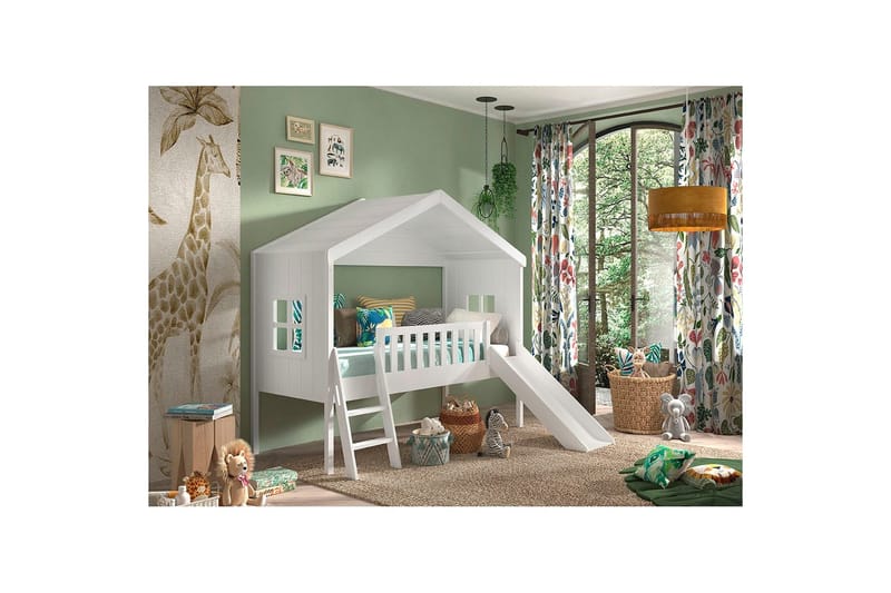 Säng med rutschkana Bousebed - Barn & bebis - Barnmöbler - Barnsäng & juniorsäng - Hussäng