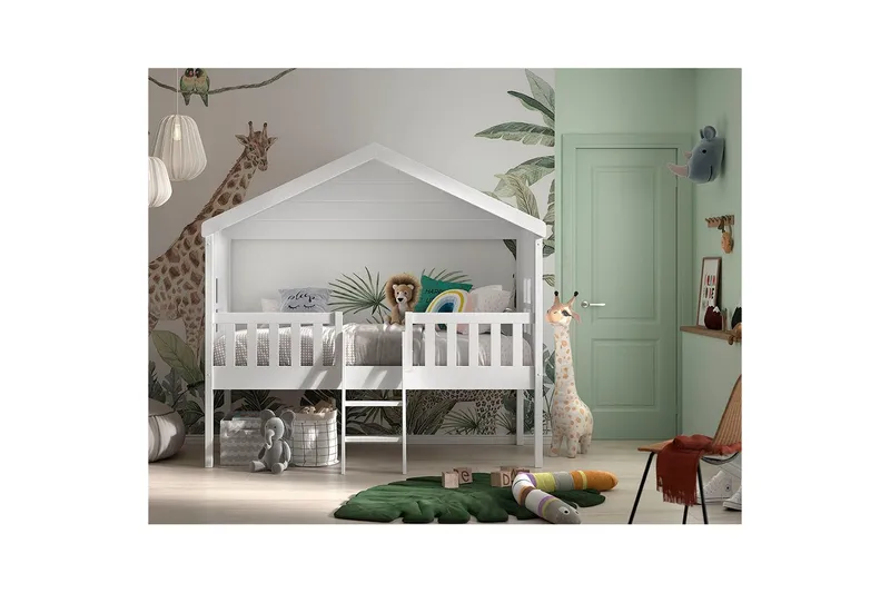 Säng med stege Hussäng - Barn & bebis - Barnmöbler - Barnsäng & juniorsäng - Hussäng