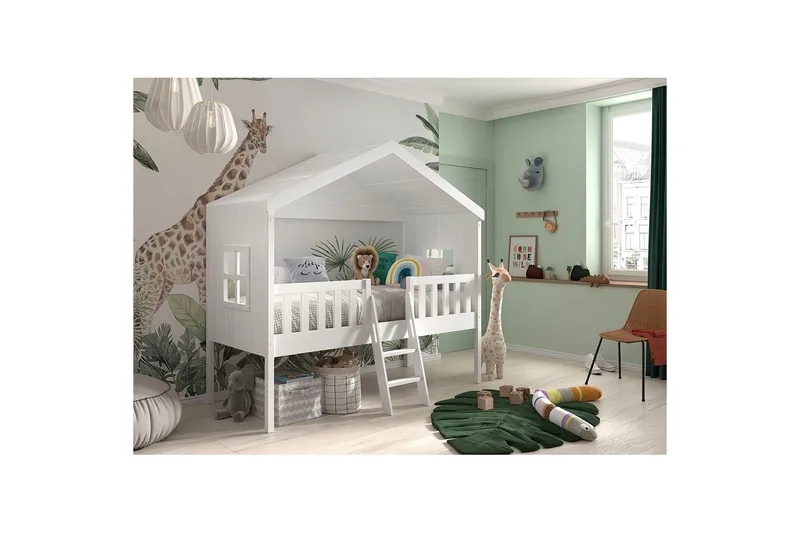 Säng med stege Hussäng - Barn & bebis - Barnmöbler - Barnsäng & juniorsäng - Hussäng