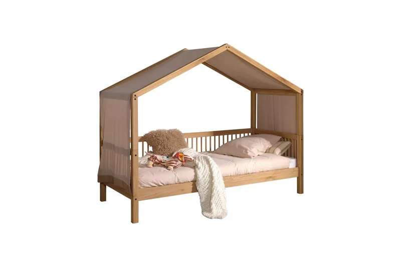 Säng med textil set Forrest Ek, Ek