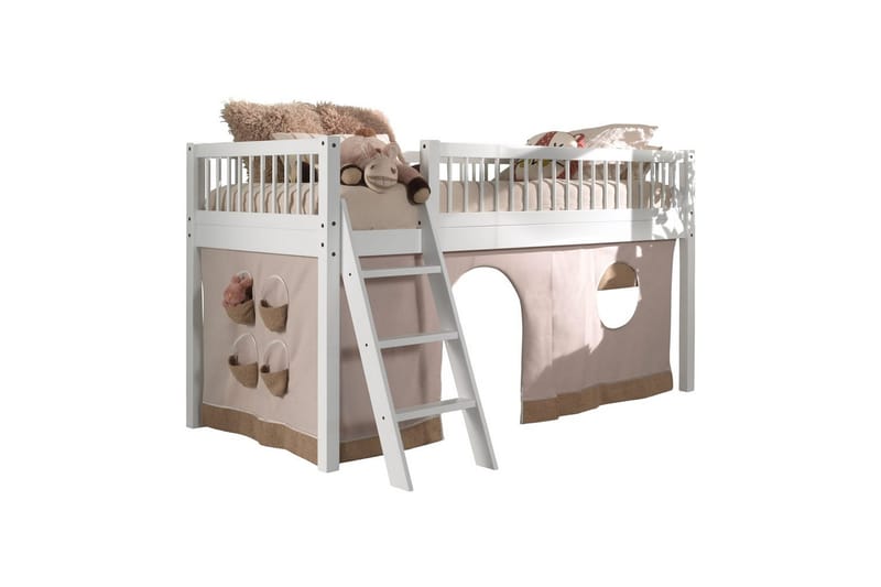 Säng med textil set mellansovare Forrest Vit - Vit - Barn & bebis - Barnmöbler - Barnsäng & juniorsäng - Hussäng