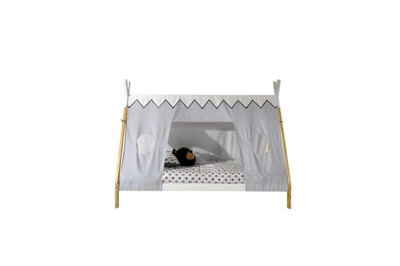 Säng med Textil Tipi 90x200 cm Med ben, Med ben