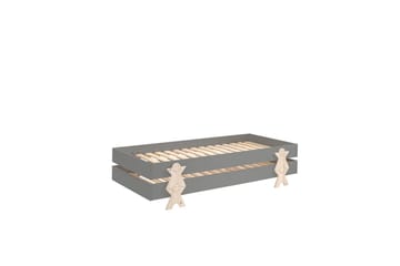 Säng Modulo med smilisfötter Grå, 2