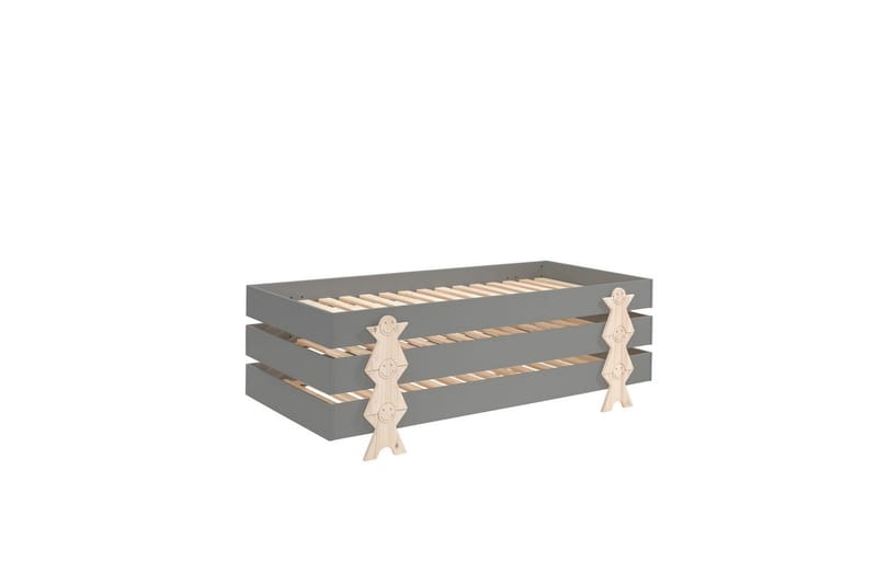 Säng Modulo med smilisfötter Grå, 3, Grå, 3