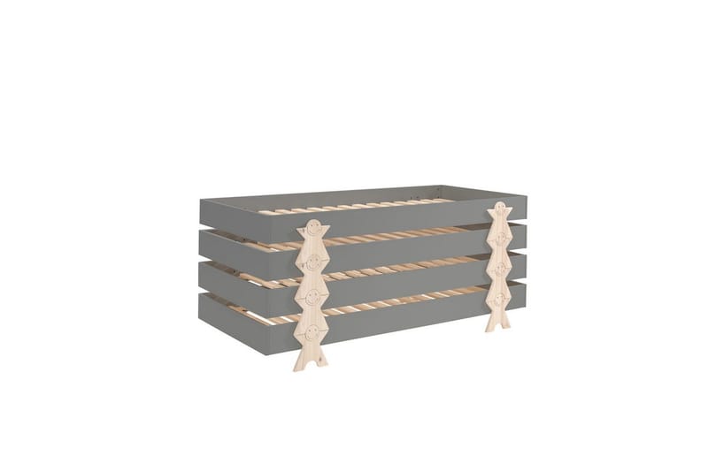 Säng Modulo med smilisfötter Grå, 4, Grå, 4