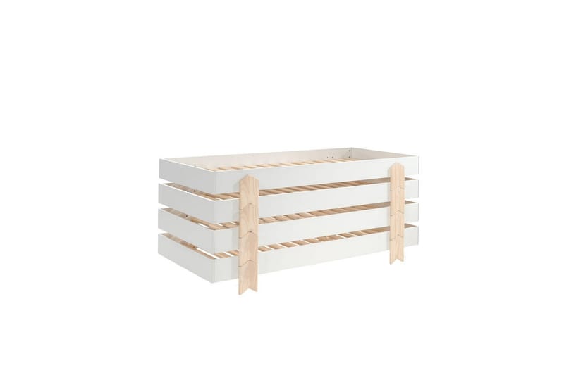 Säng Modulo med pilarfötter Vit, 4, Vit, 4