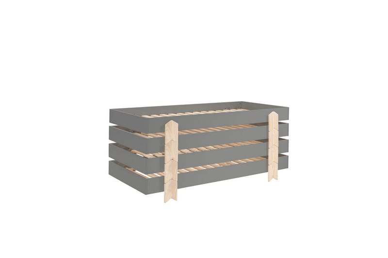 Säng Modulo med pilarfötter Grå, 4, Grå, 4