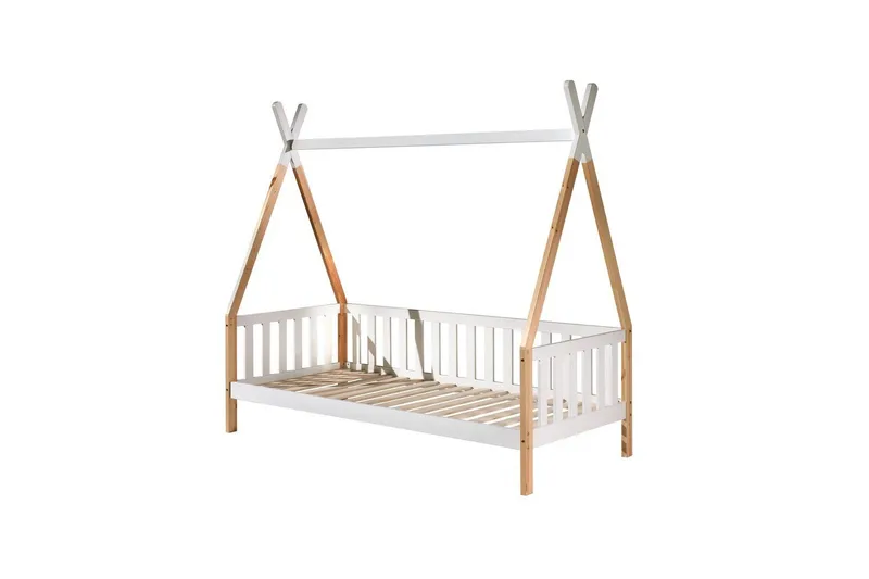 Säng Tipi 90x200 cm Med staket, Med staket