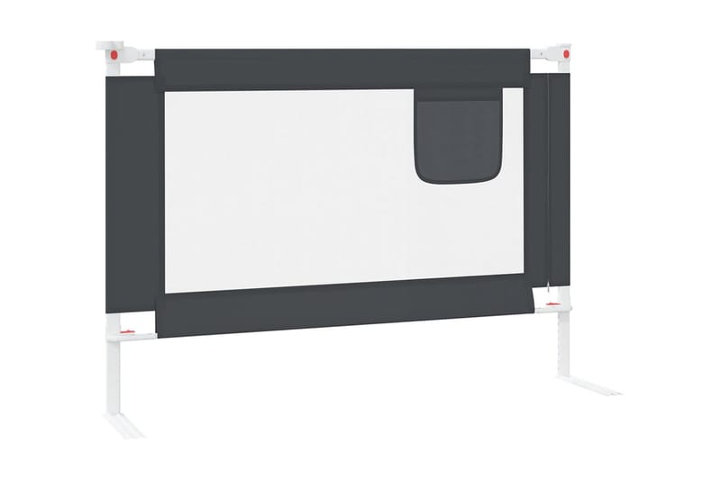 Sängskena för barn mörkgrå 90x25 cm tyg - Grå - Barnsäng & juniorsäng - Barnrum