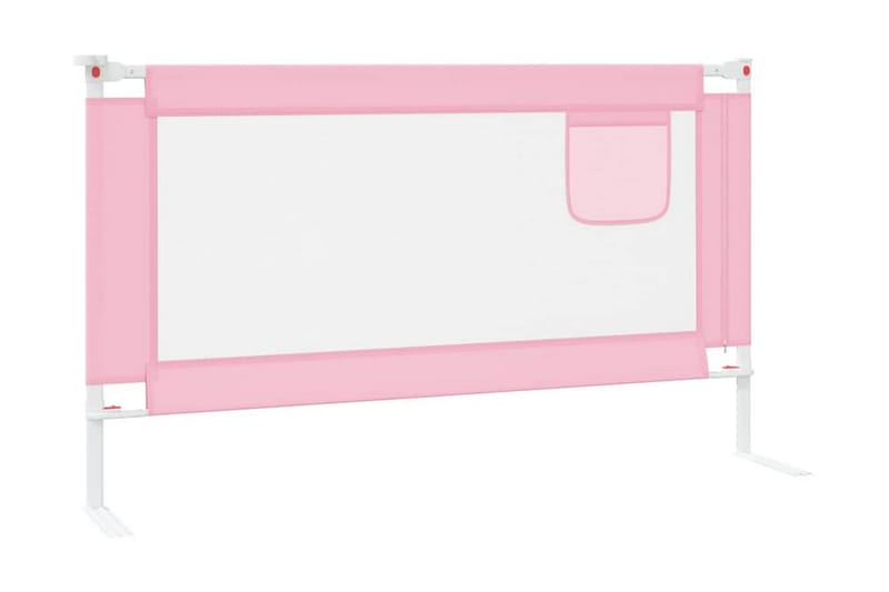 Sängskena för barn rosa 140x25 cm tyg - Rosa - Barnsäng & juniorsäng - Barnrum