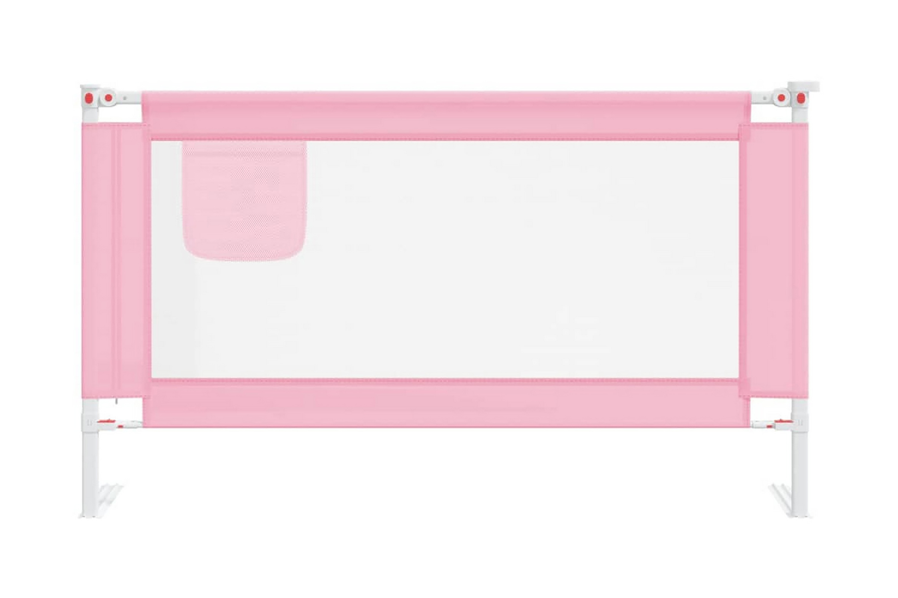 Sängskena för barn rosa 140×25 cm tyg – Rosa