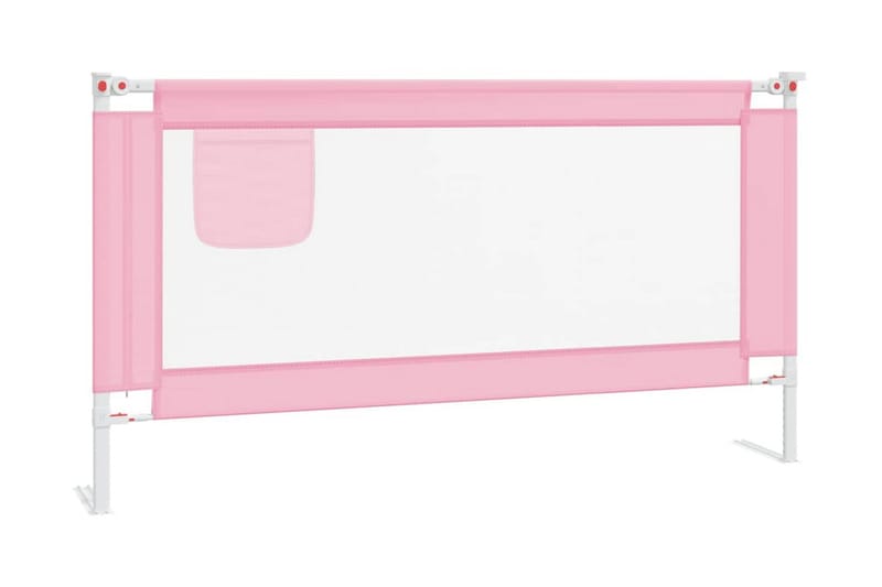 Sängskena för barn rosa 160x25 cm tyg - Rosa - Barnsäng & juniorsäng - Barnrum