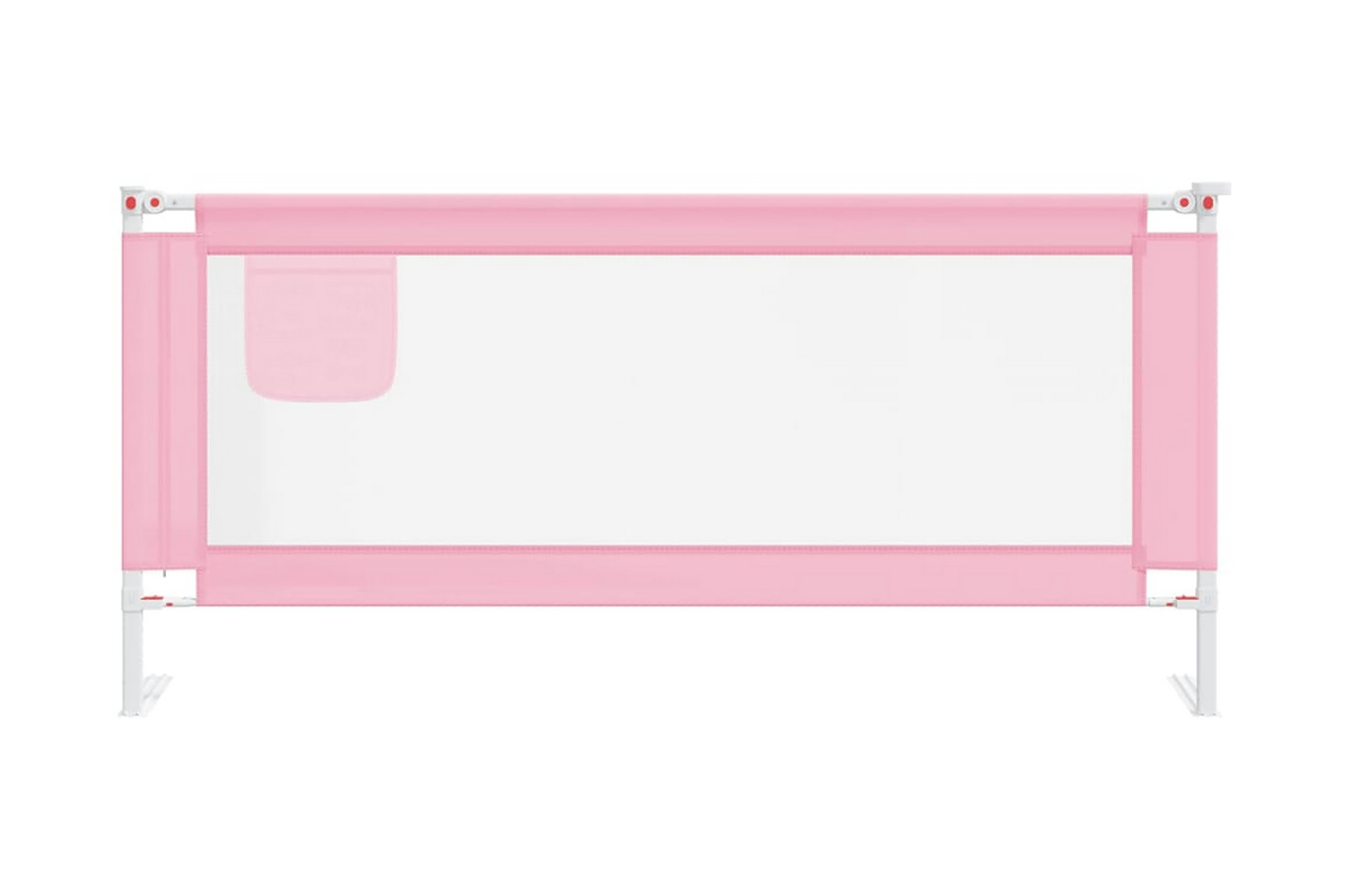 Sängskena för barn rosa 200×25 cm tyg – Rosa