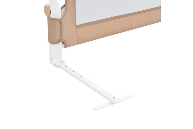 Sängskena för barn taupe 150x42 cm polyester - Brun - Barn & bebis - Barnmöbler - Barnsäng & juniorsäng
