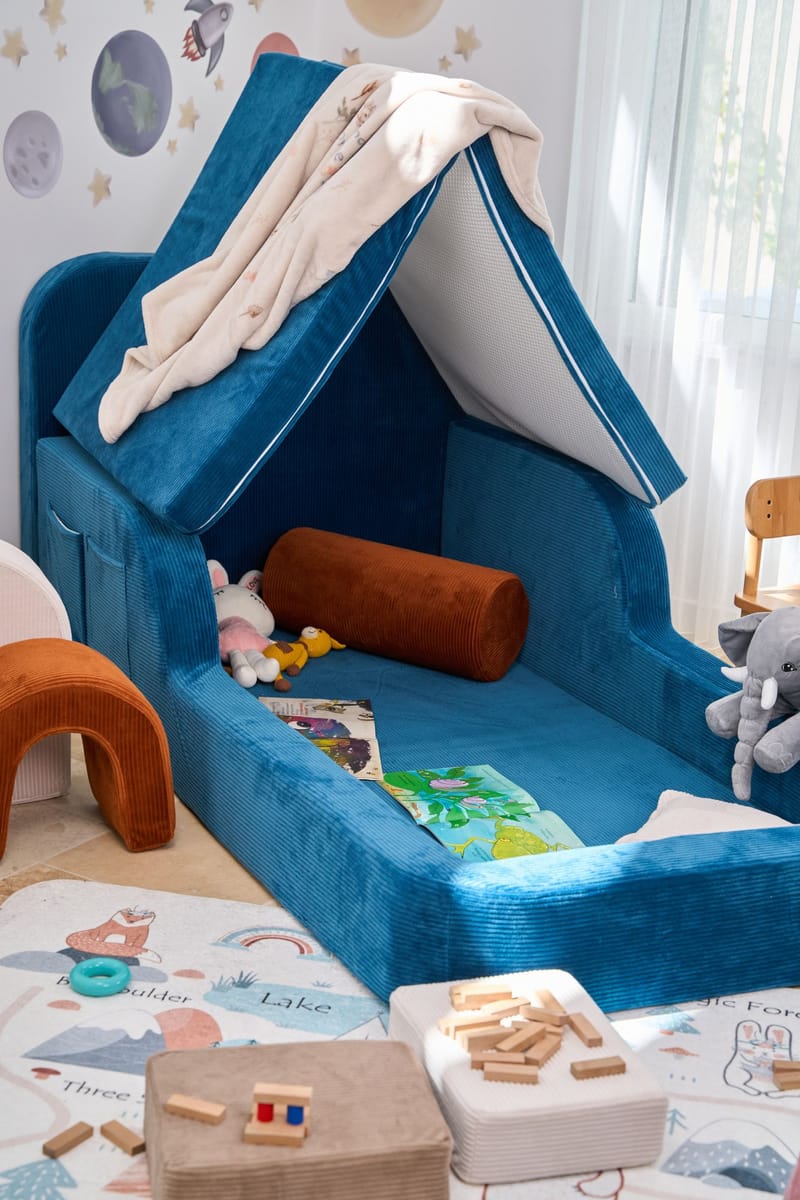 Selnor Barnsäng 90x90x210 cm - Indigo - Barn & bebis - Barnmöbler - Barnsäng & juniorsäng