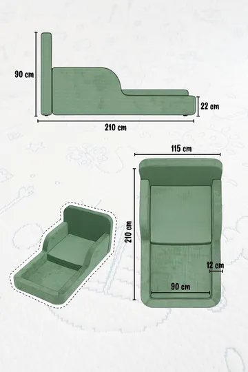 Selnor Barnsäng 90x90x210 cm - Kräm - Barn & bebis - Barnmöbler - Barnsäng & juniorsäng