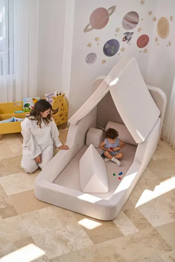 Selnor Barnsäng 90x90x210 cm - Kräm - Barn & bebis - Barnmöbler - Barnsäng & juniorsäng