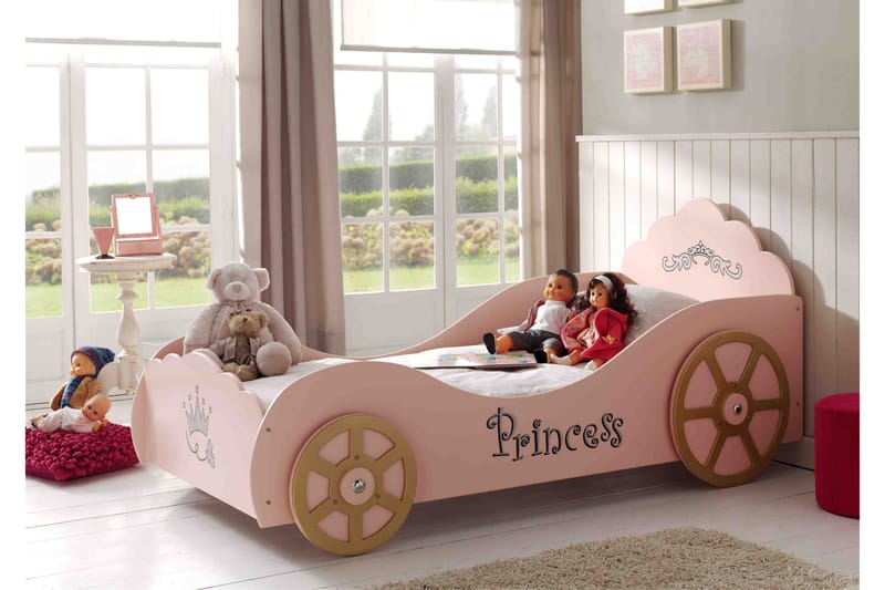 SKATTA Bilsäng Prinsessa Rosa - Rosa - Barn & bebis - Barnmöbler - Barnsäng & juniorsäng