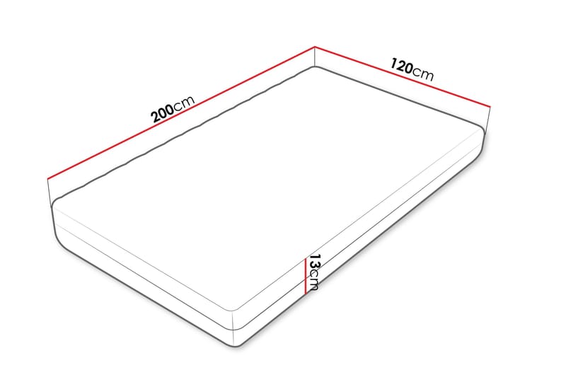 Unona Skummadrass 200x120 cm - Möbler - Sovrum - Madrasser - Skummadrasser