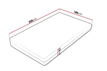 Unona Skummadrass 200x180 cm - Beige - Möbler - Sovrum - Madrasser - Skummadrasser