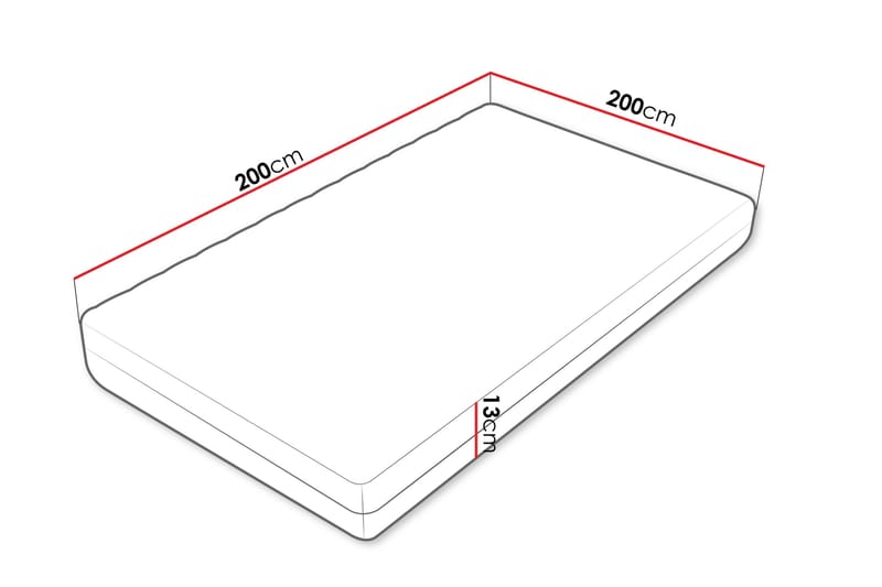 Unona Skummadrass 200x200 cm - Blå - Möbler - Sovrum - Madrasser - Skummadrasser