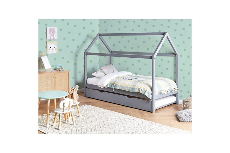 Utdragbar barnsäng Crillon - Grå - Barn & bebis - Barnmöbler - Barnsäng & juniorsäng - Hussäng