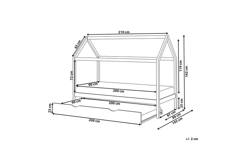 Utdragbar barnsäng Crillon - Ljus trä - Barn & bebis - Barnmöbler - Barnsäng & juniorsäng - Hussäng
