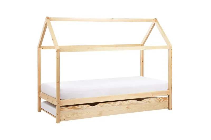 Utdragbar barnsäng Crillon - Ljus trä - Barn & bebis - Barnmöbler - Barnsäng & juniorsäng - Hussäng