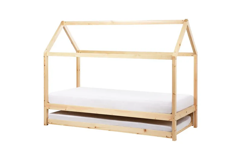 Utdragbar barnsäng Crillon - Ljus trä - Barn & bebis - Barnmöbler - Barnsäng & juniorsäng - Hussäng
