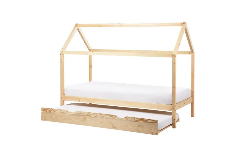 Utdragbar barnsäng Crillon - Ljus trä - Barn & bebis - Barnmöbler - Barnsäng & juniorsäng - Hussäng